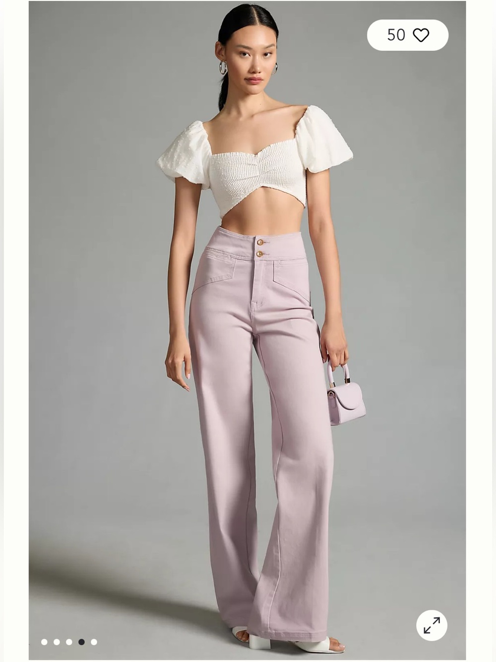 Avec Les Filles Lilac Boot‑Cut Flare Pants NWT